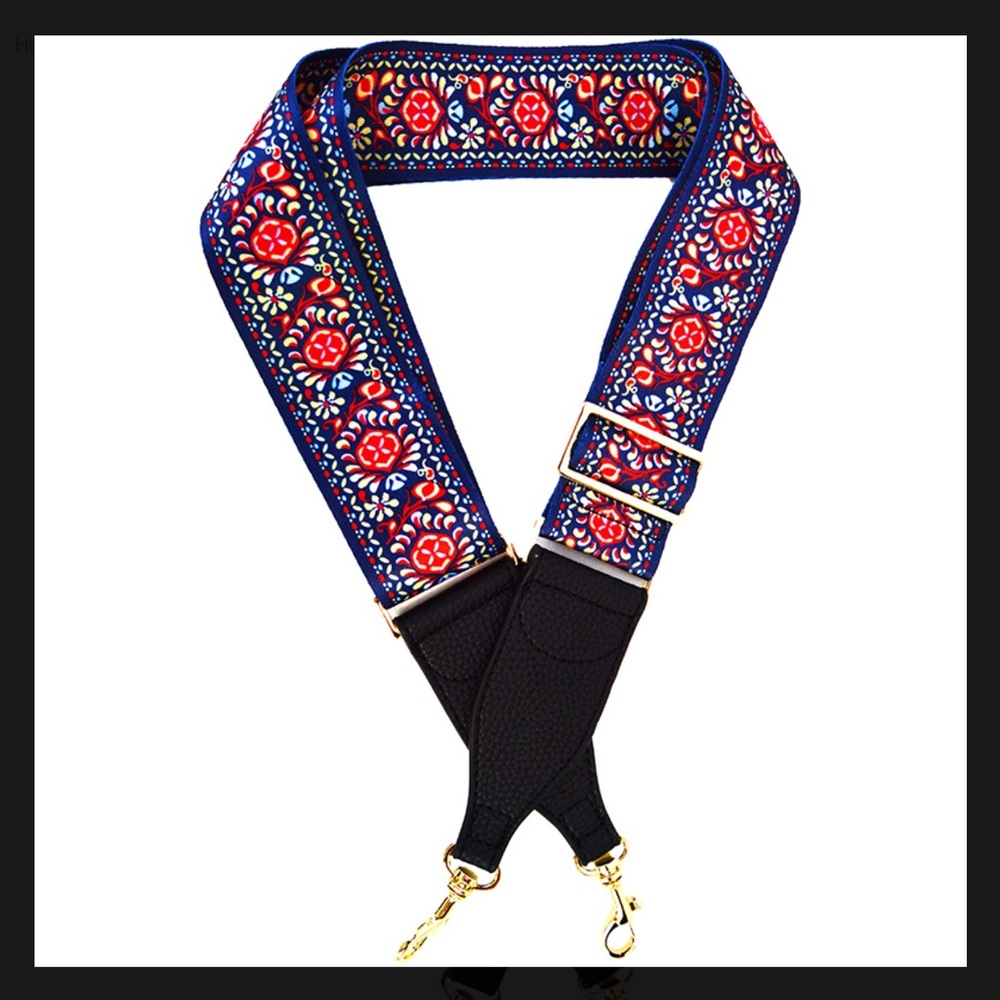 Crossbody Floral Adjustable Guitar Strap
